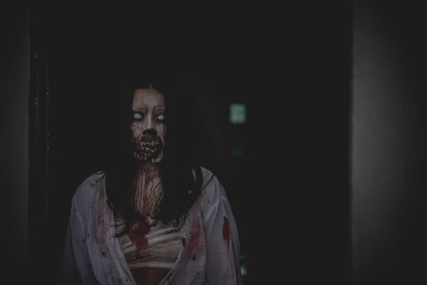 scary ghost, woman, broken jaw